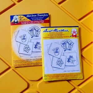Aunt Martha's (5 sets) hot iron transfer; for all textile arts..